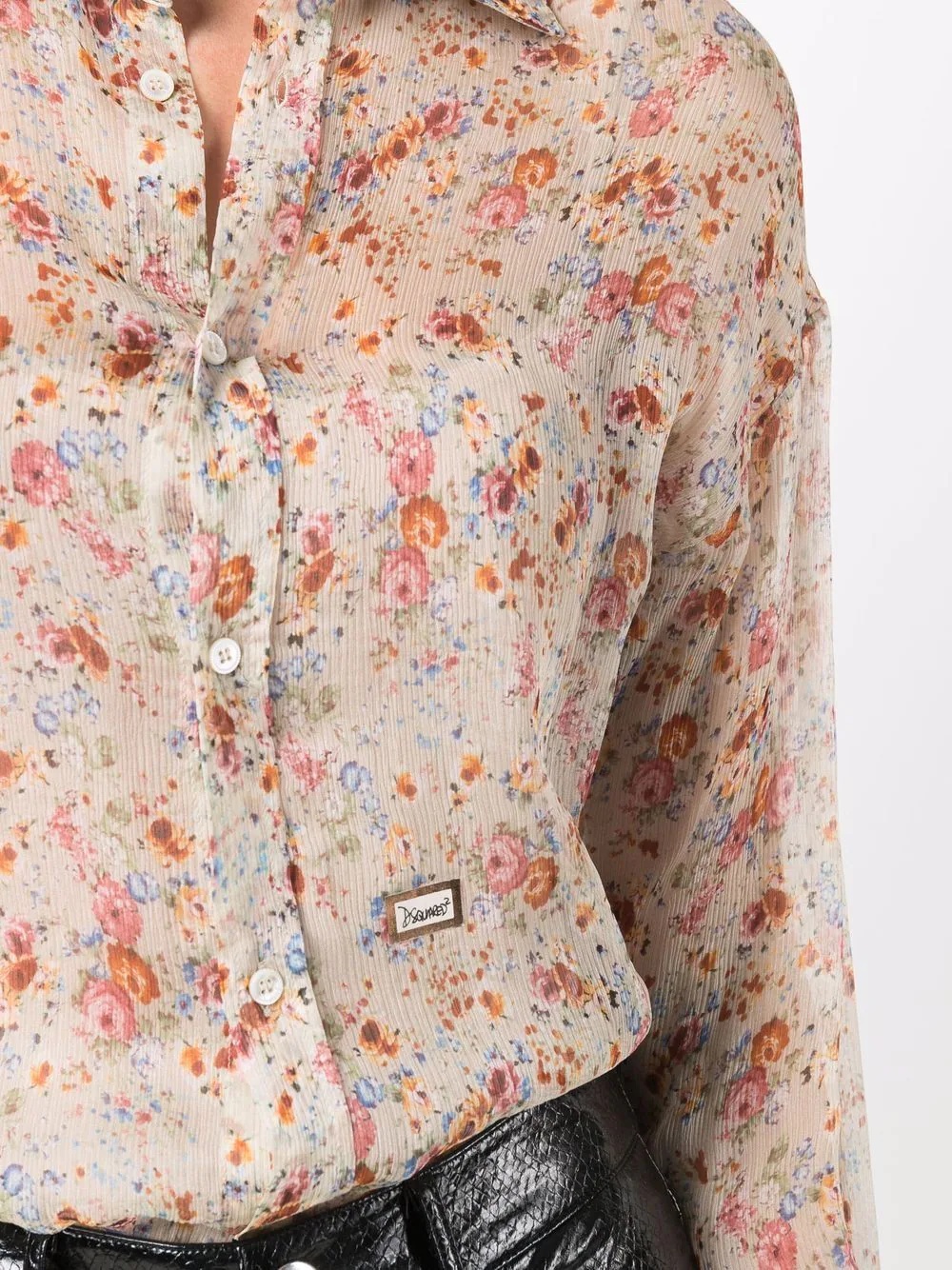 silk floral-print shirt - 5