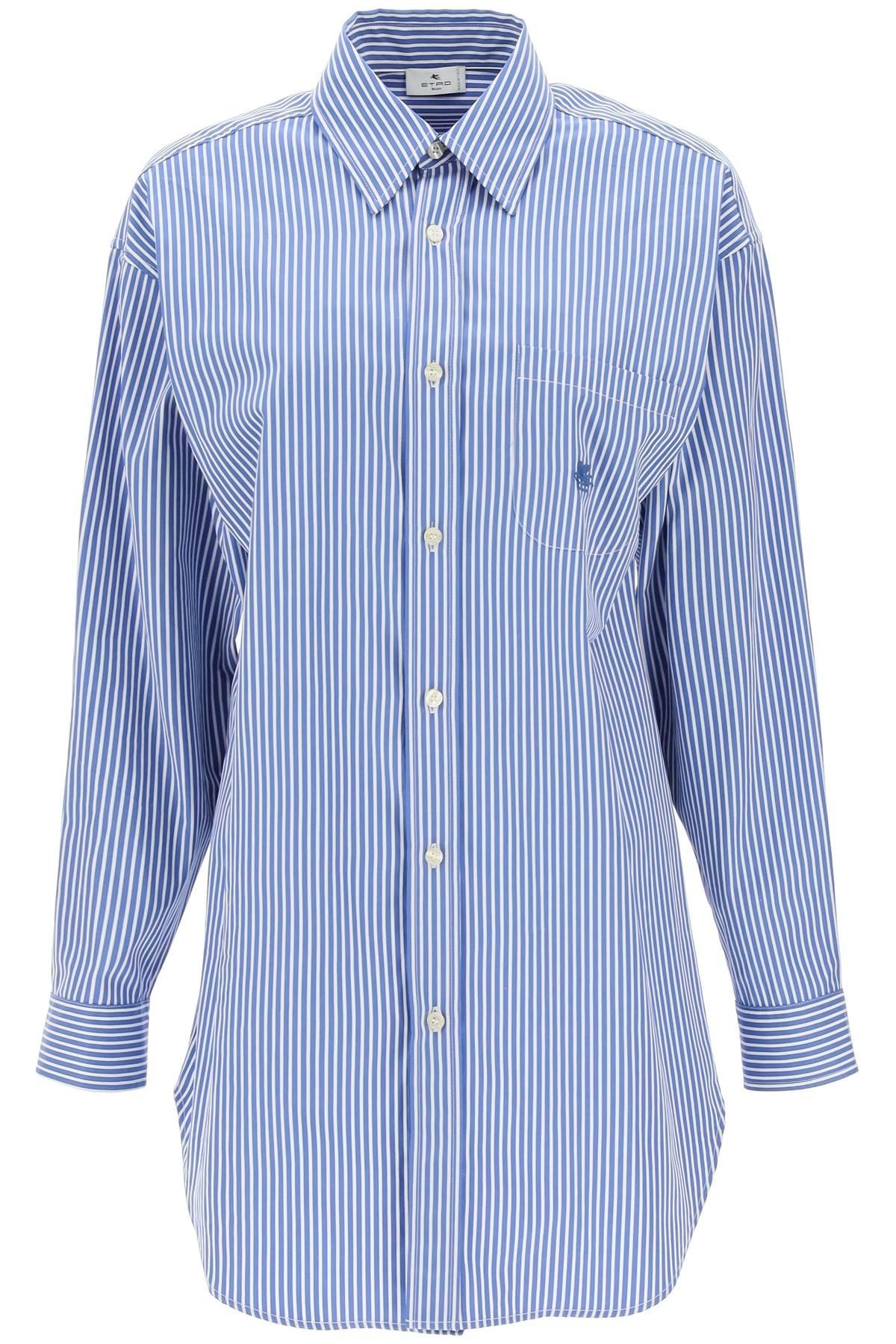 Striped poplin shirt - 1