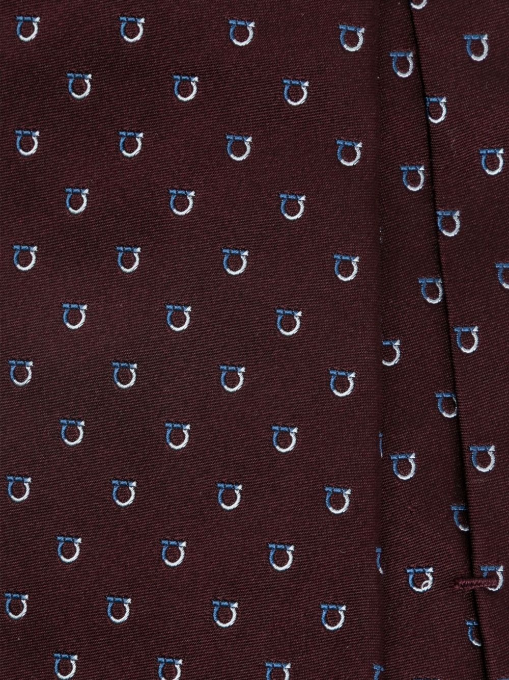 Gancini-print silk tie - 2