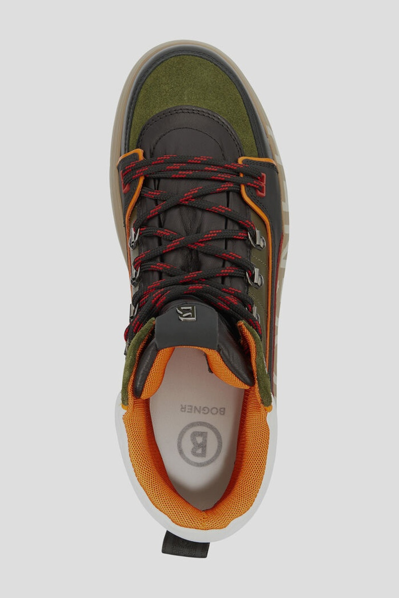 Antwerp High-top sneakers in Black/Green 5