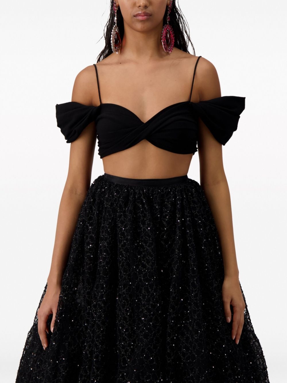 twisted off-shoulder bandeau top - 5