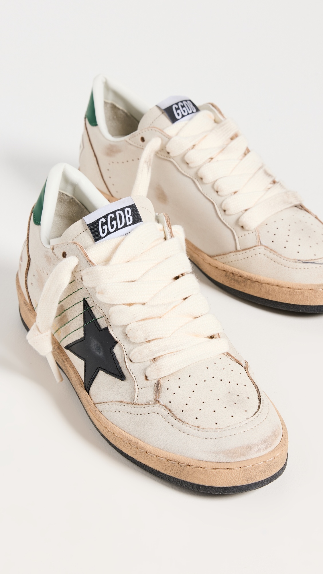 Ball Star Leather Upper Star And Heel With Signature Foxing Sneakers - 4