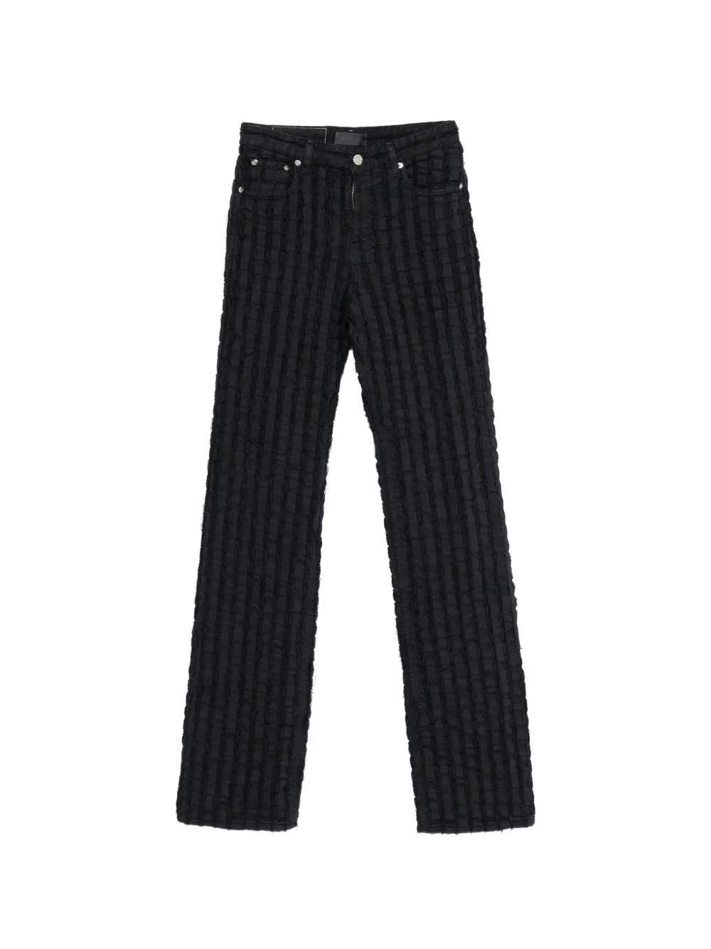 Star Bull Stripe distressed checked jeans - 1