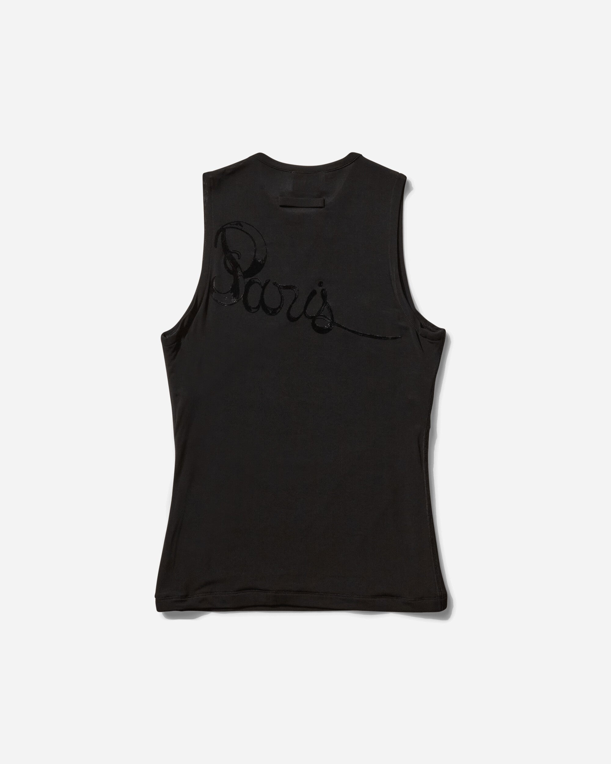 Women's "Tattoo" Viscose Jersey Tank Top Black - 2