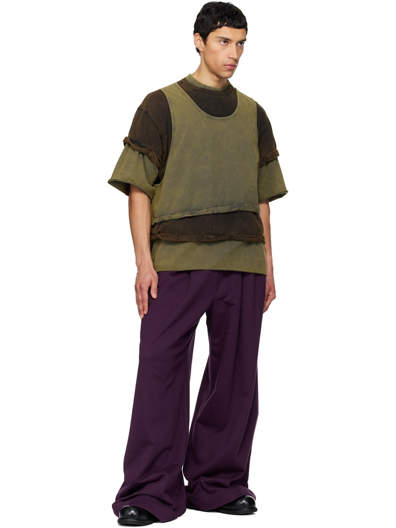 We11done Green & Brown Triple Layered Washed T-shirt outlook