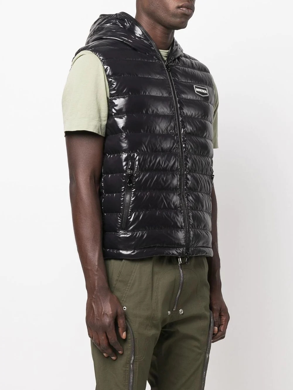 embroidered-logo padded vest - 3