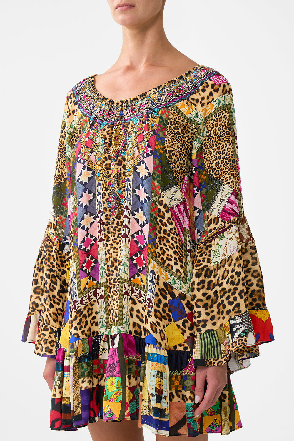 A LINE FRILL DRESS - 5