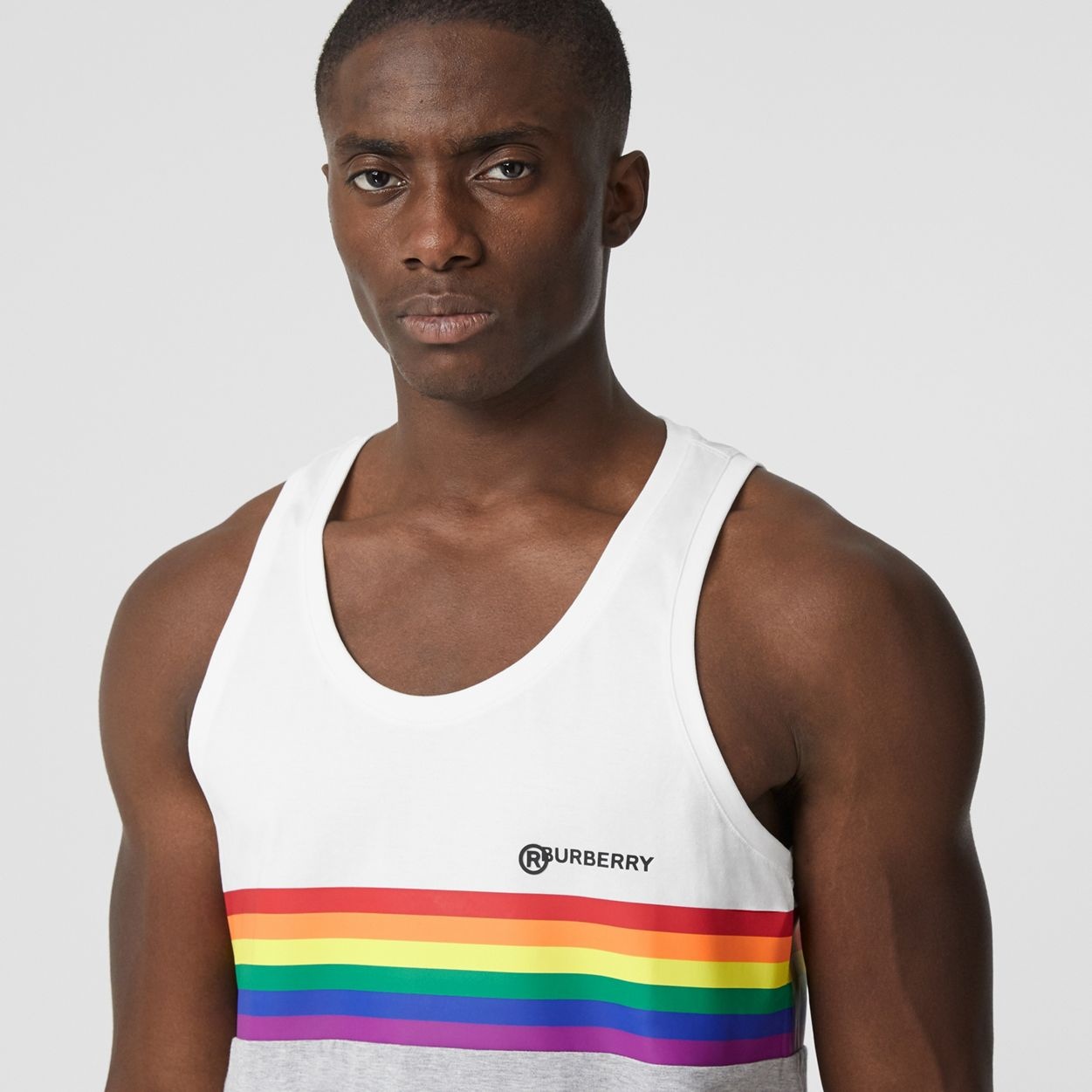 Rainbow Stripe Print Cotton Vest – Unisex - 3