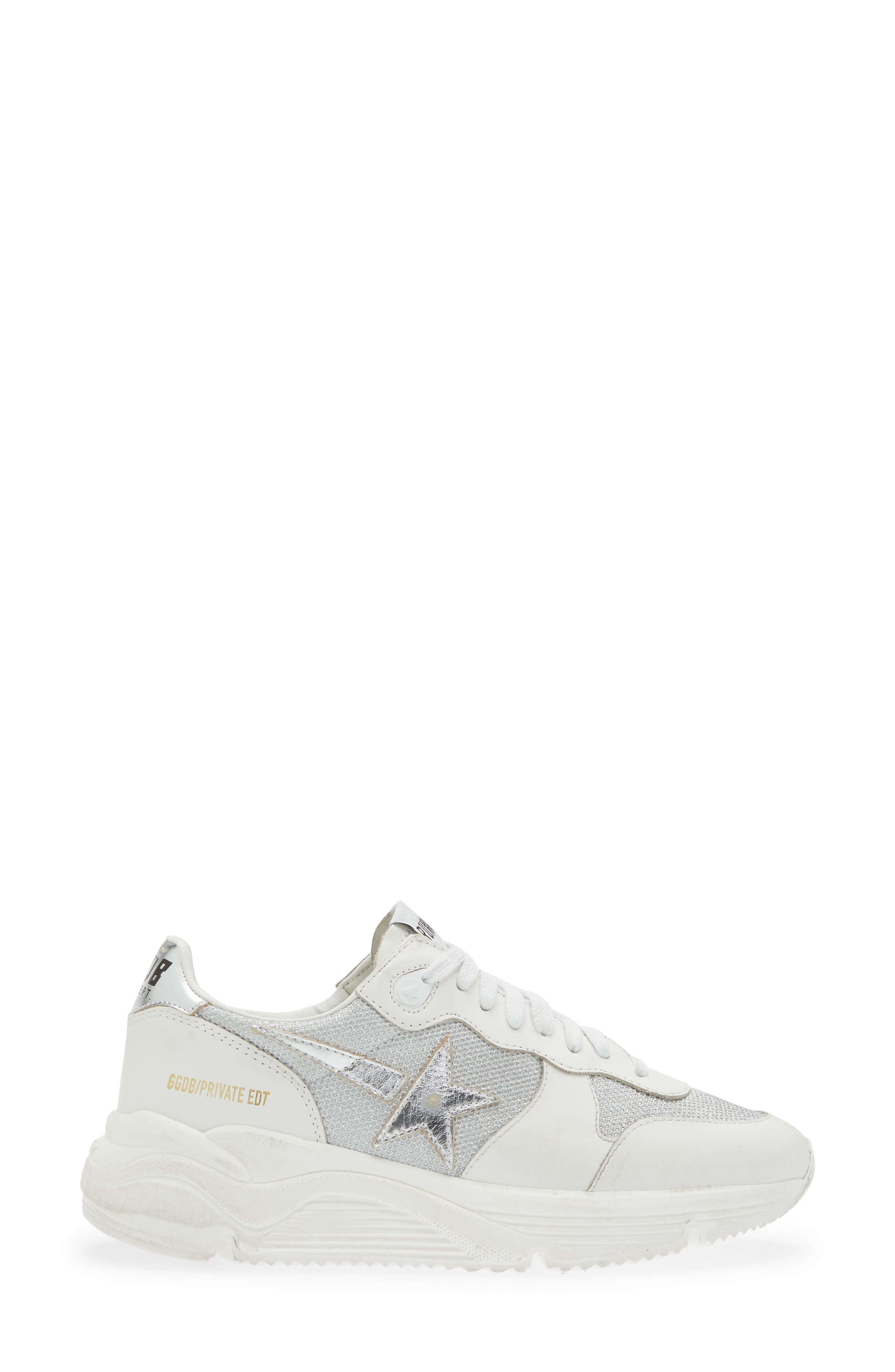 Golden Goose Running Sole Sneaker in Optic White/Silver at Nordstrom - 3