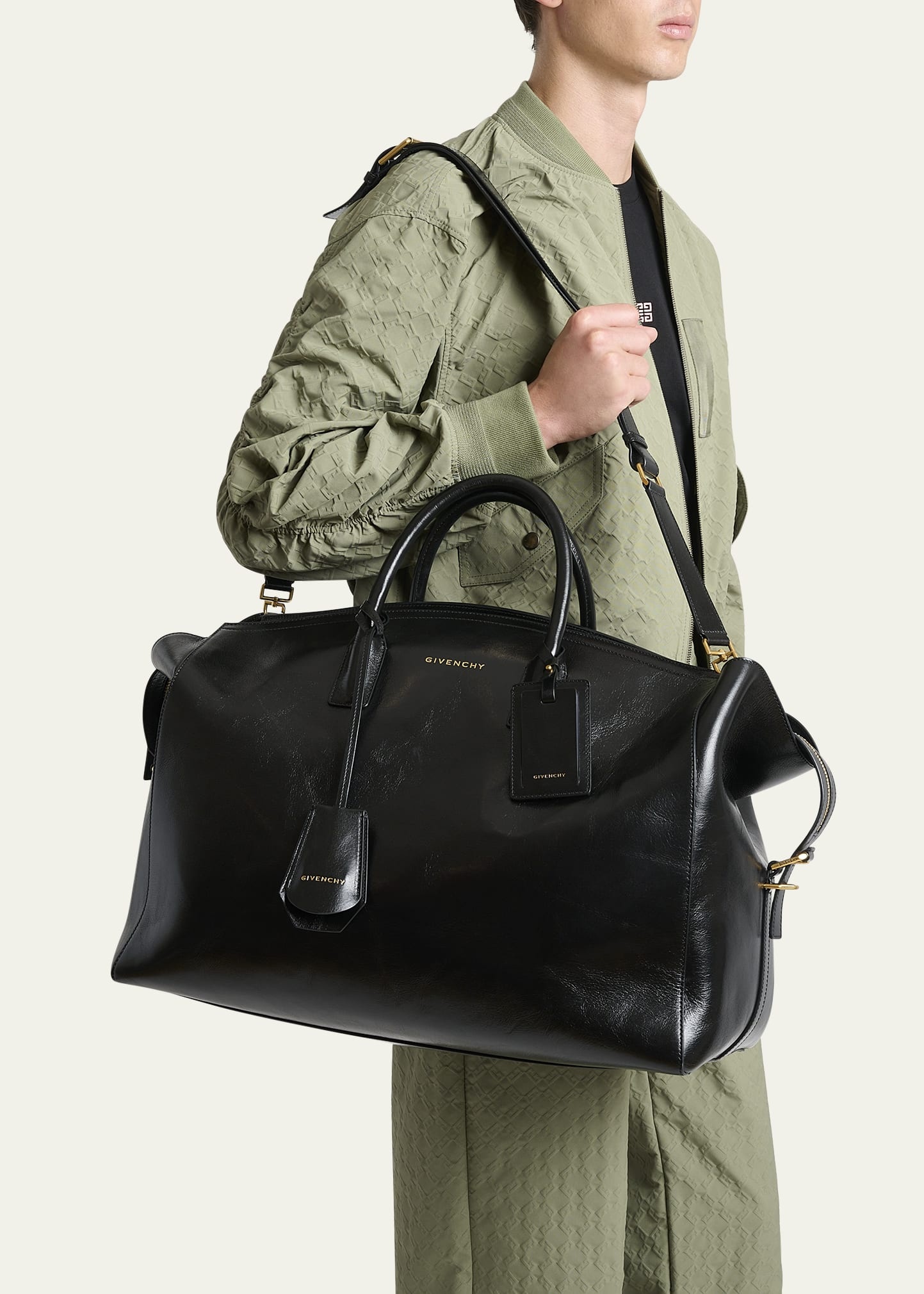 Men's Leather Duffel Bag - 2