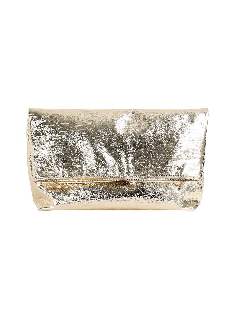 METALLIC FOLD OVER CLUTCH - 1