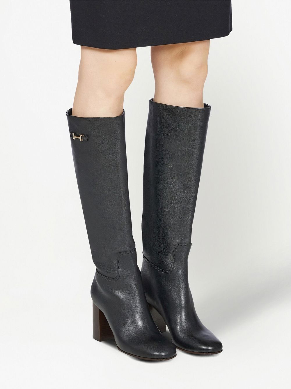 Gancini-bit leather boots - 5