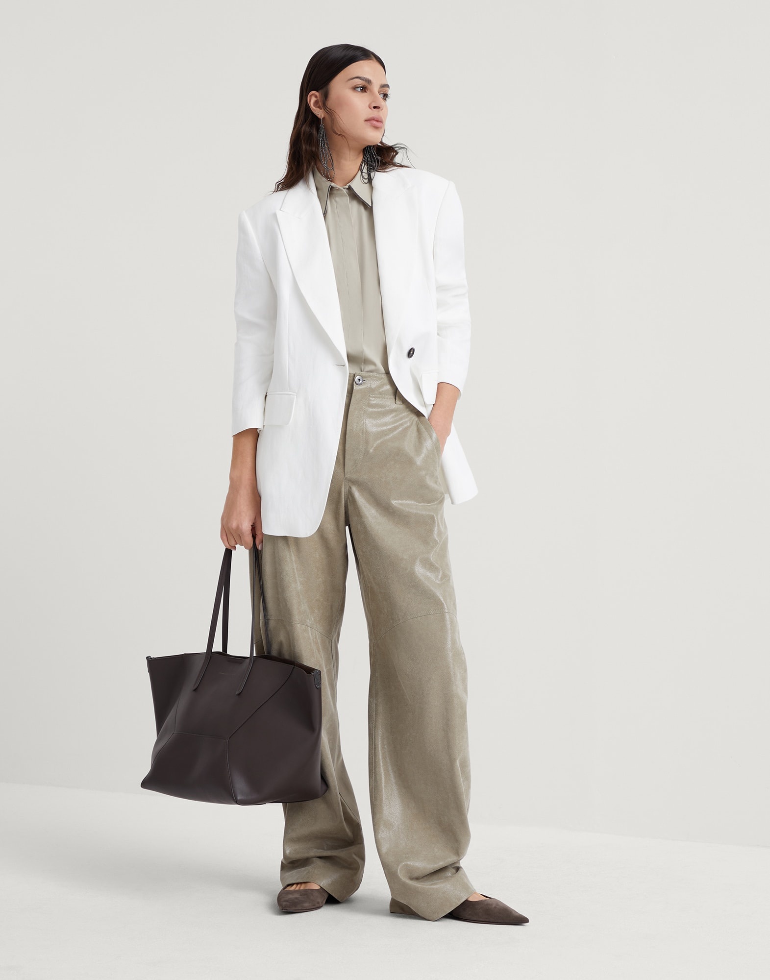 Tシャツ・カットソー BRUNELLO CUCINELLI STRETCH POPLIN SLEEVELESS SHIRT Brunello Cucinelli Stretch cotton poplin sleeveless shirt
