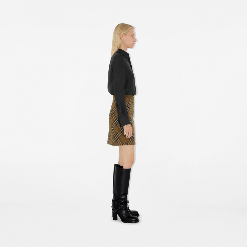 Check Wool Blend Mini Skirt 3