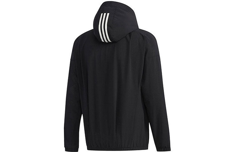 adidas adidas Casual Sports Hooded Jacket Men's Black FM5397 outlook