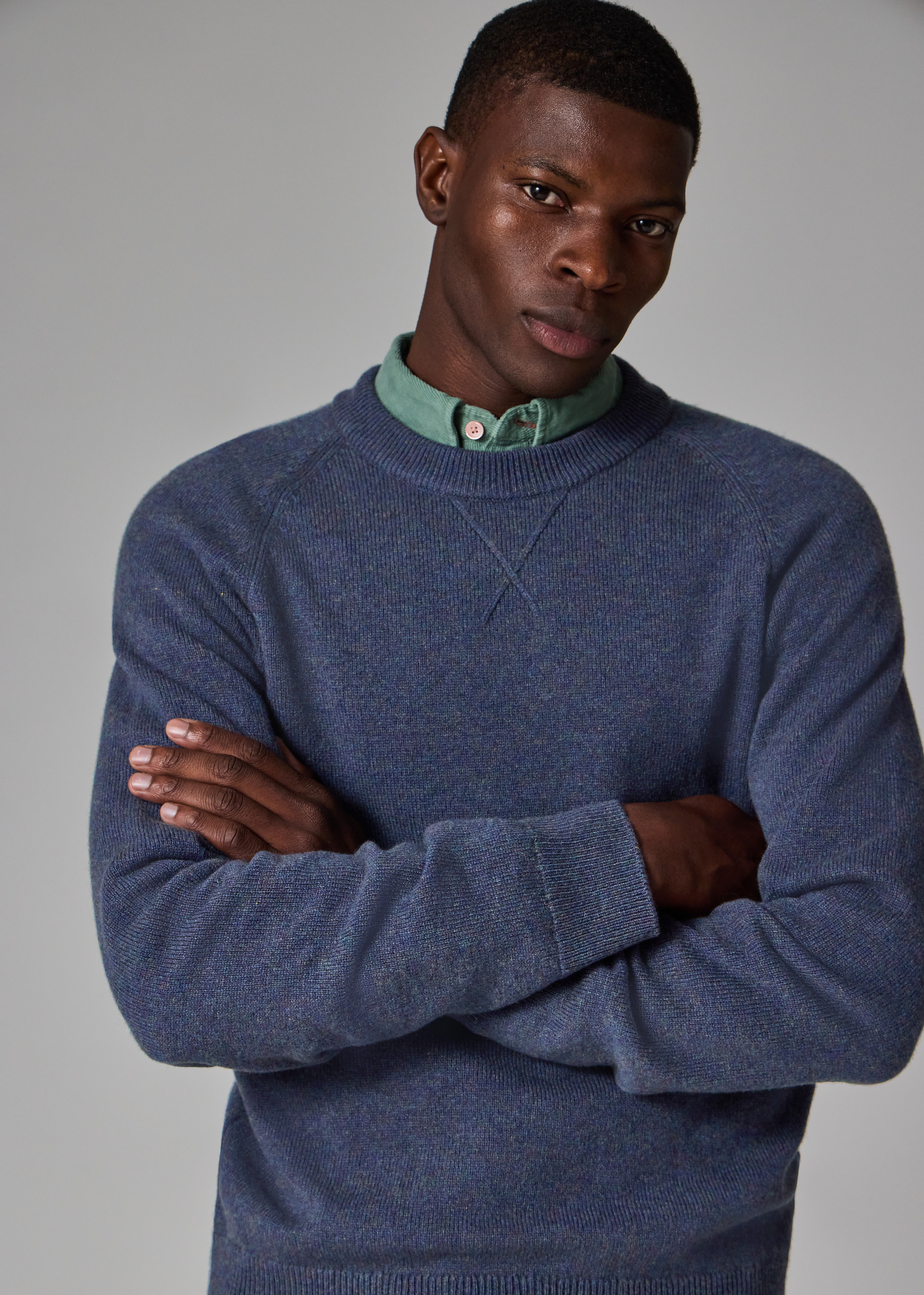Indigo Merino Wool Sweater - 7