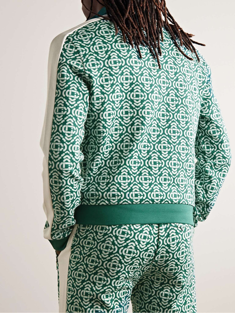 Slim-Fit Logo-Jacquard Cotton-Blend Track Jacket 4