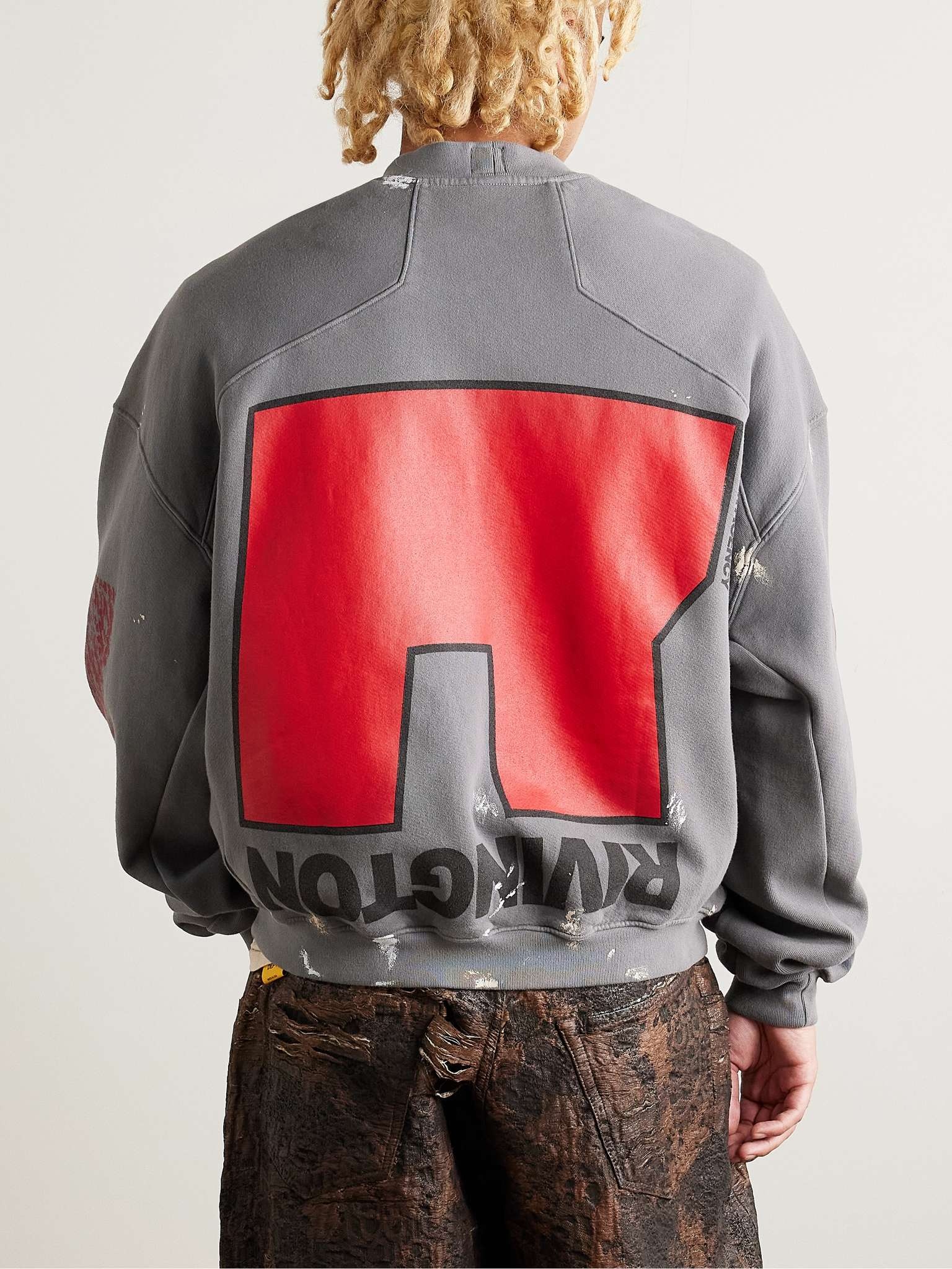 Love Stuff Paint-Splattered Printed Cotton-Jersey Sweatshirt - 3