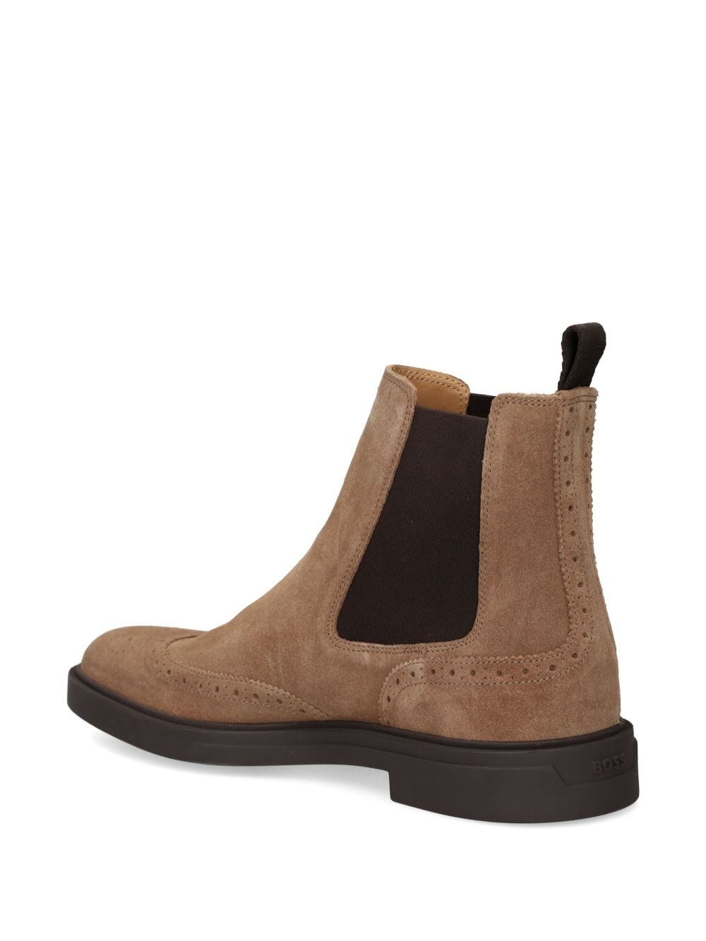 brogue-detail suede Chelsea boots - 3