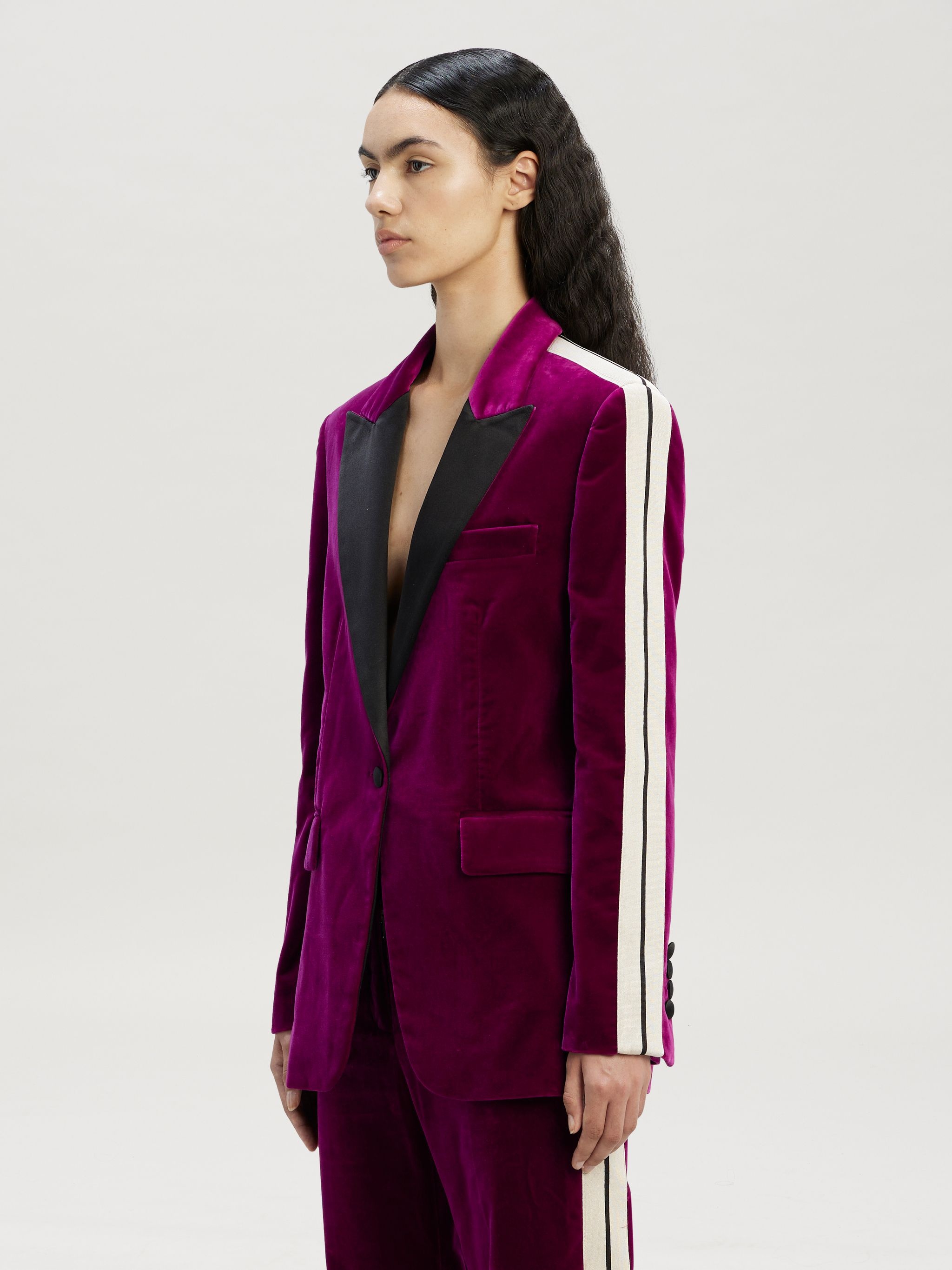 TUXEDO VELVET BLAZER - 4