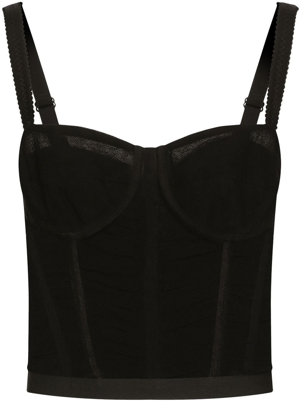 ruched-detailing corset top - 1