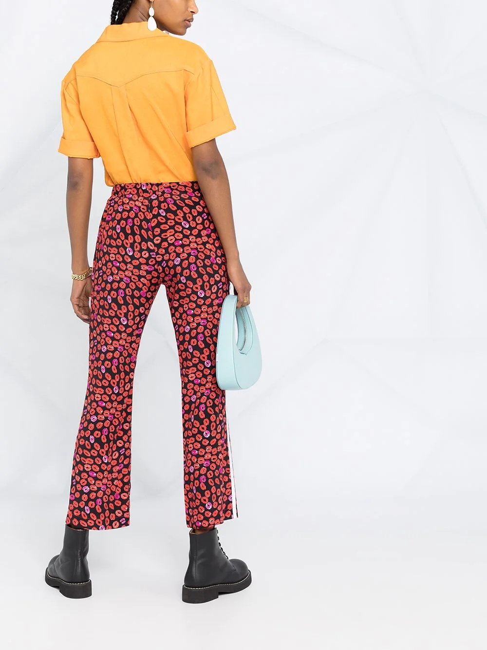 Small Kisses cropped flared trousers - 4