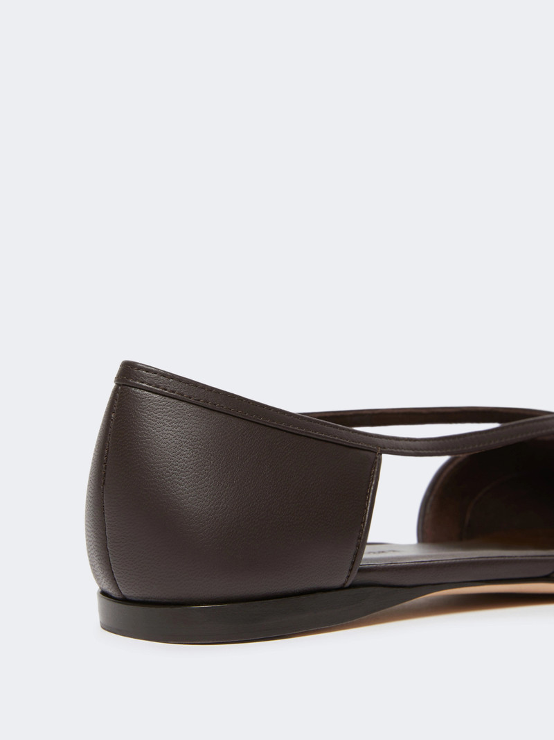MATASSA Nappa leather ballet flats - DARK BROWN 4