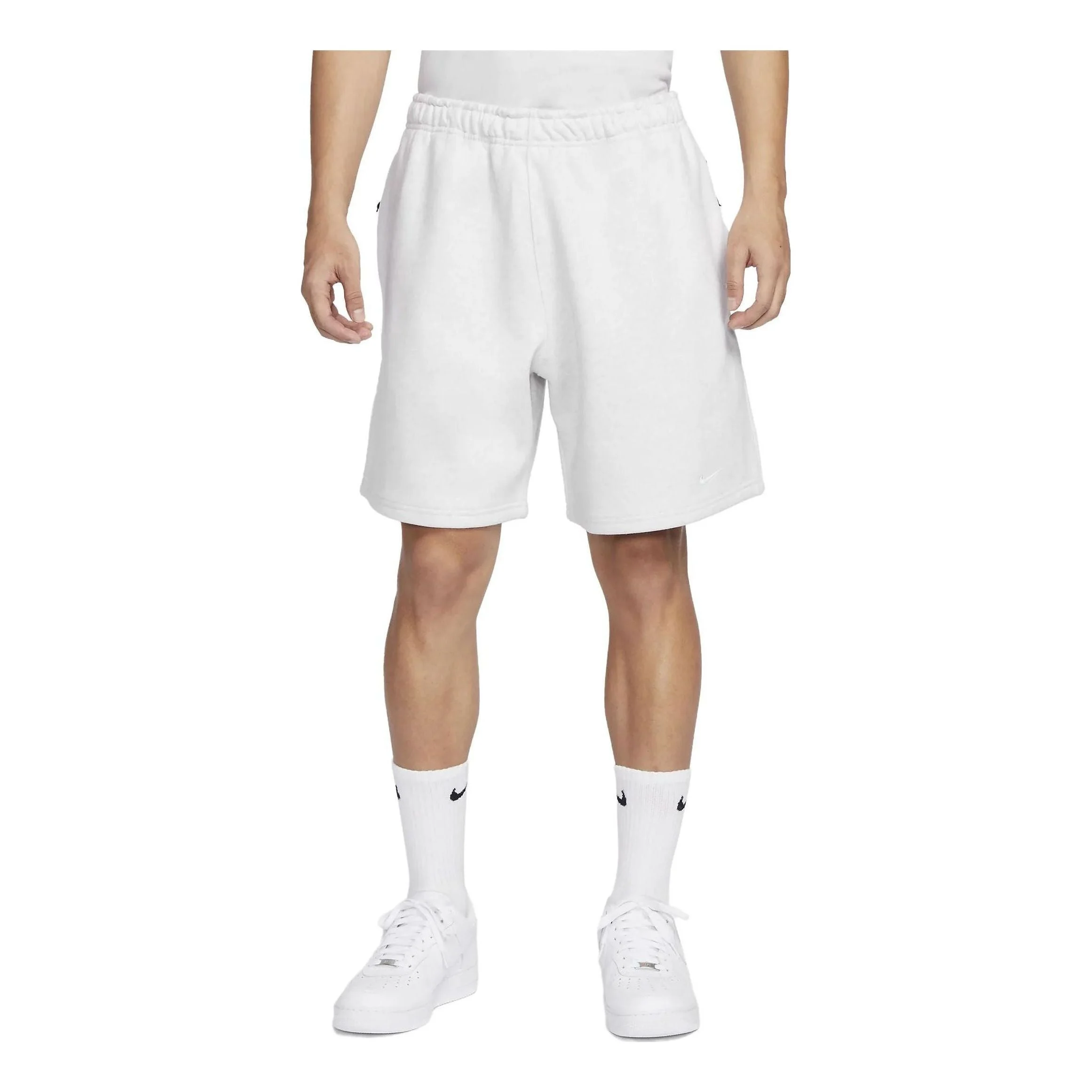 Nike Solo Swoosh Fleece Shorts 'Birch Heather' DV3055-051 - 1