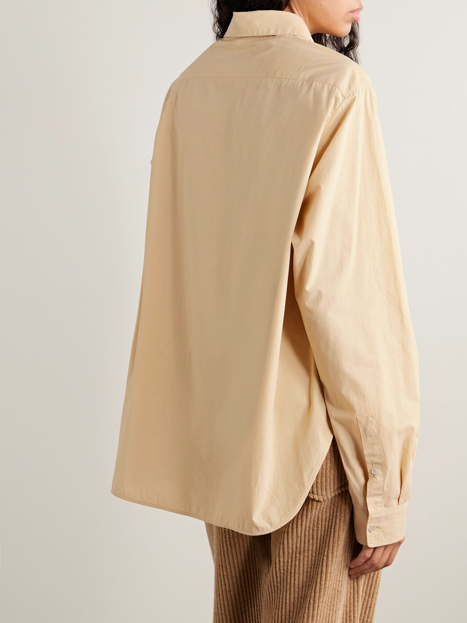Margan oversized cotton shirt Sand - 4