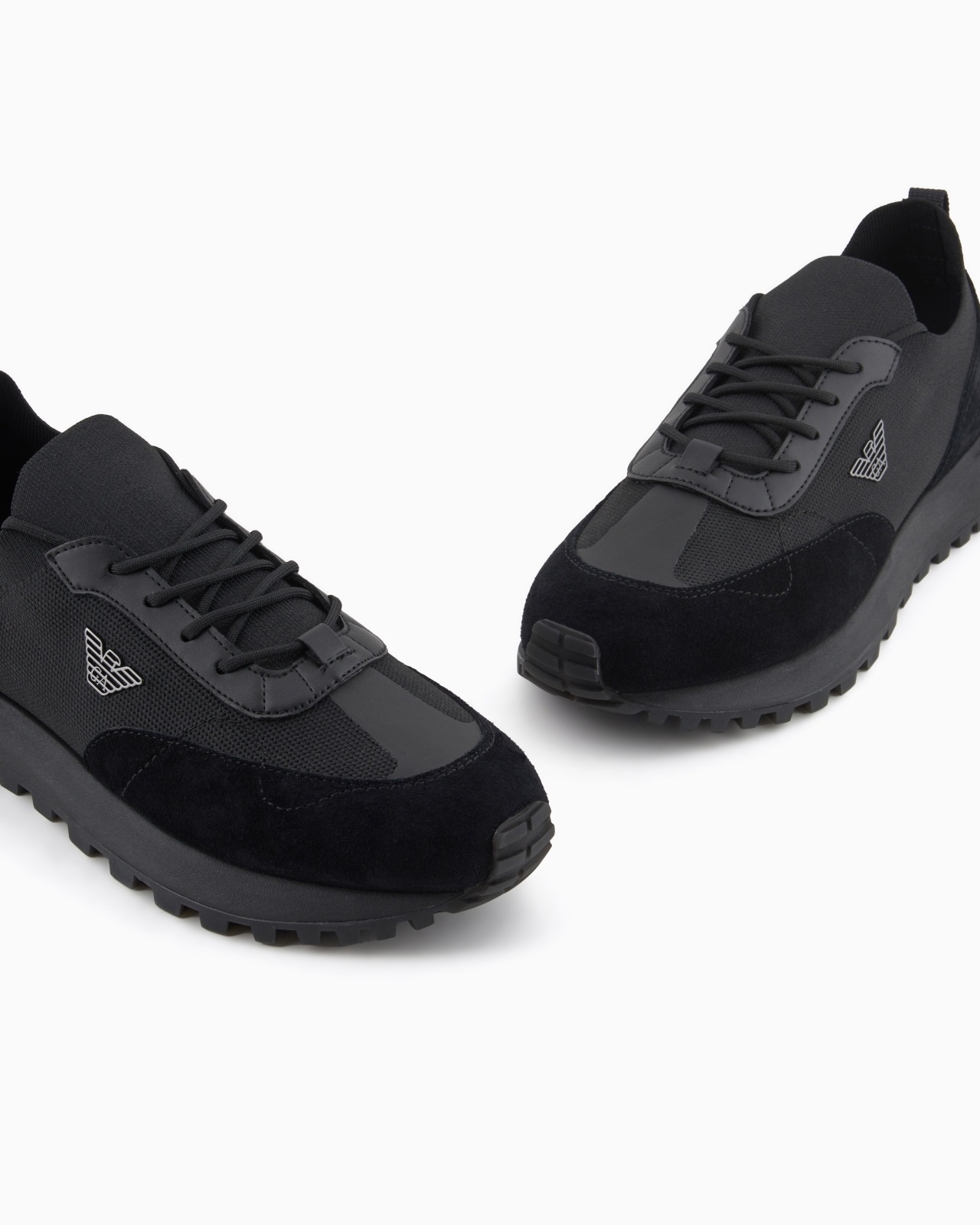 KNIT SNEAKERS WITH SUEDE DETAILS - 5