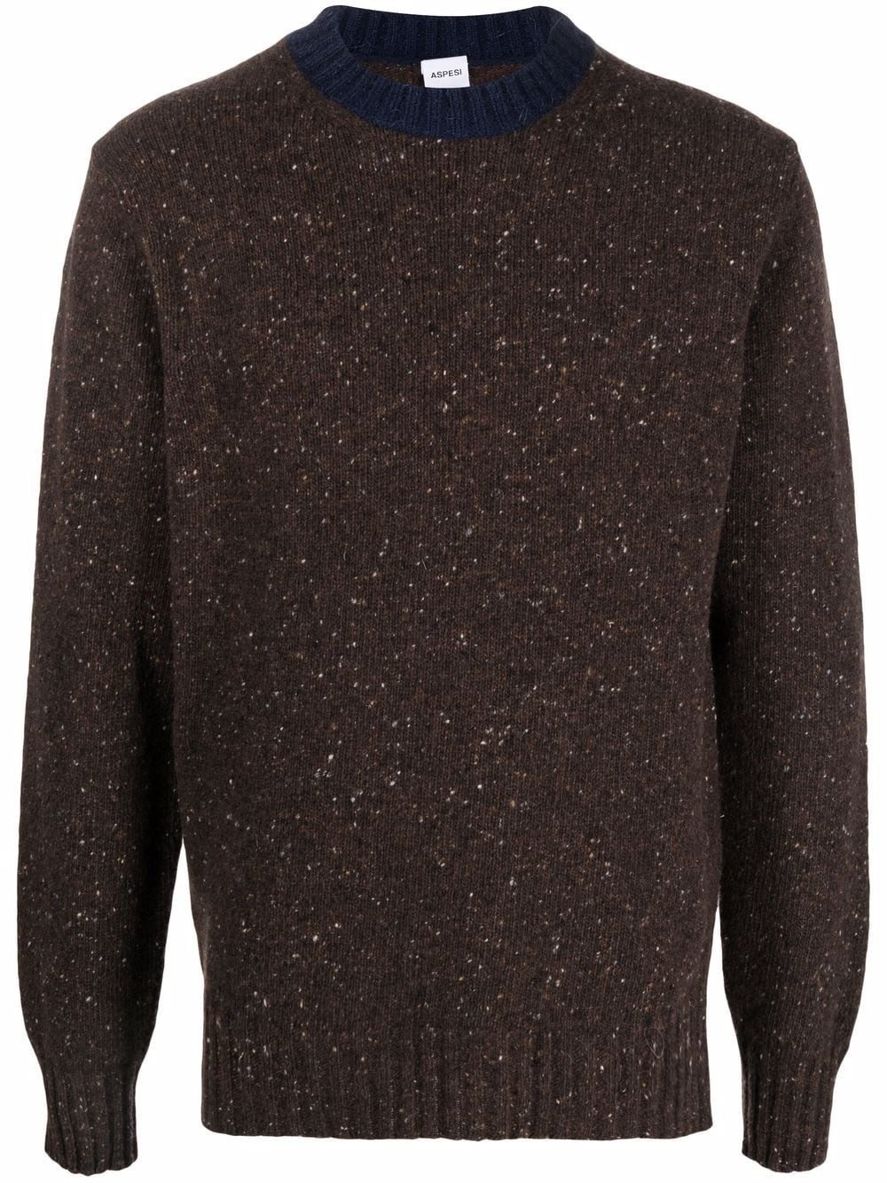 contrast-trim wool jumper - 1