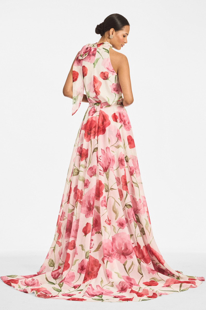 SACHIN & BABI BELLAMY SKIRT - GRANDE WATERCOLOR POPPIES outlook