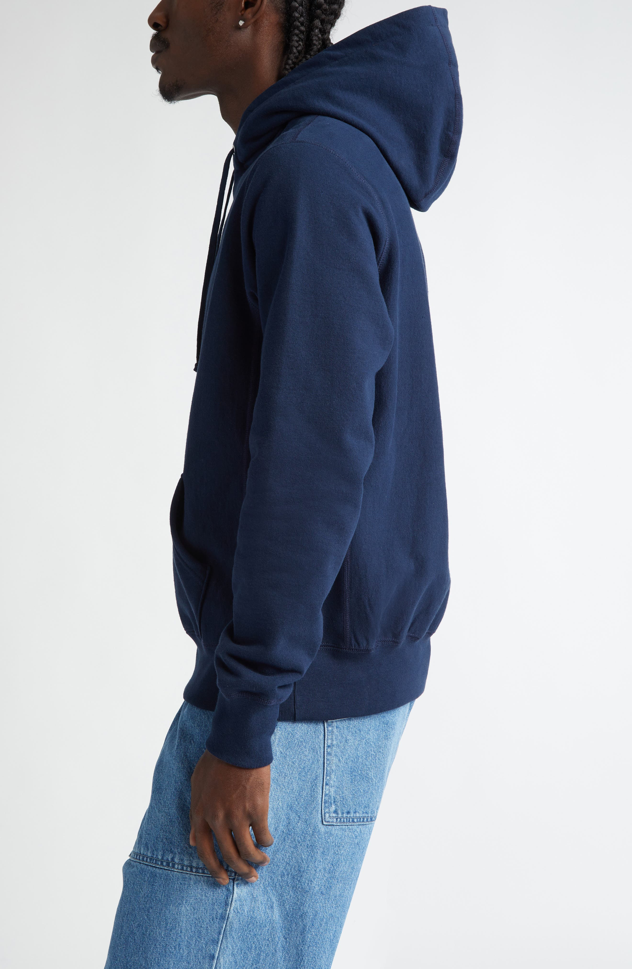 Noah Classic Cotton Hoodie in Navy at Nordstrom - 4