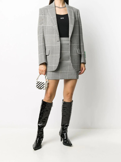 Off-White houndstooth-check mini skirt outlook