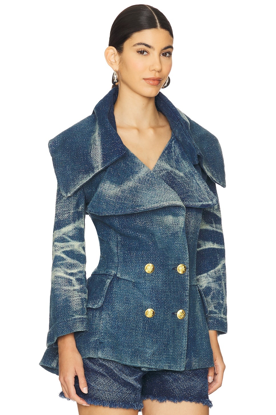 Oversized Collar Blazer - 2