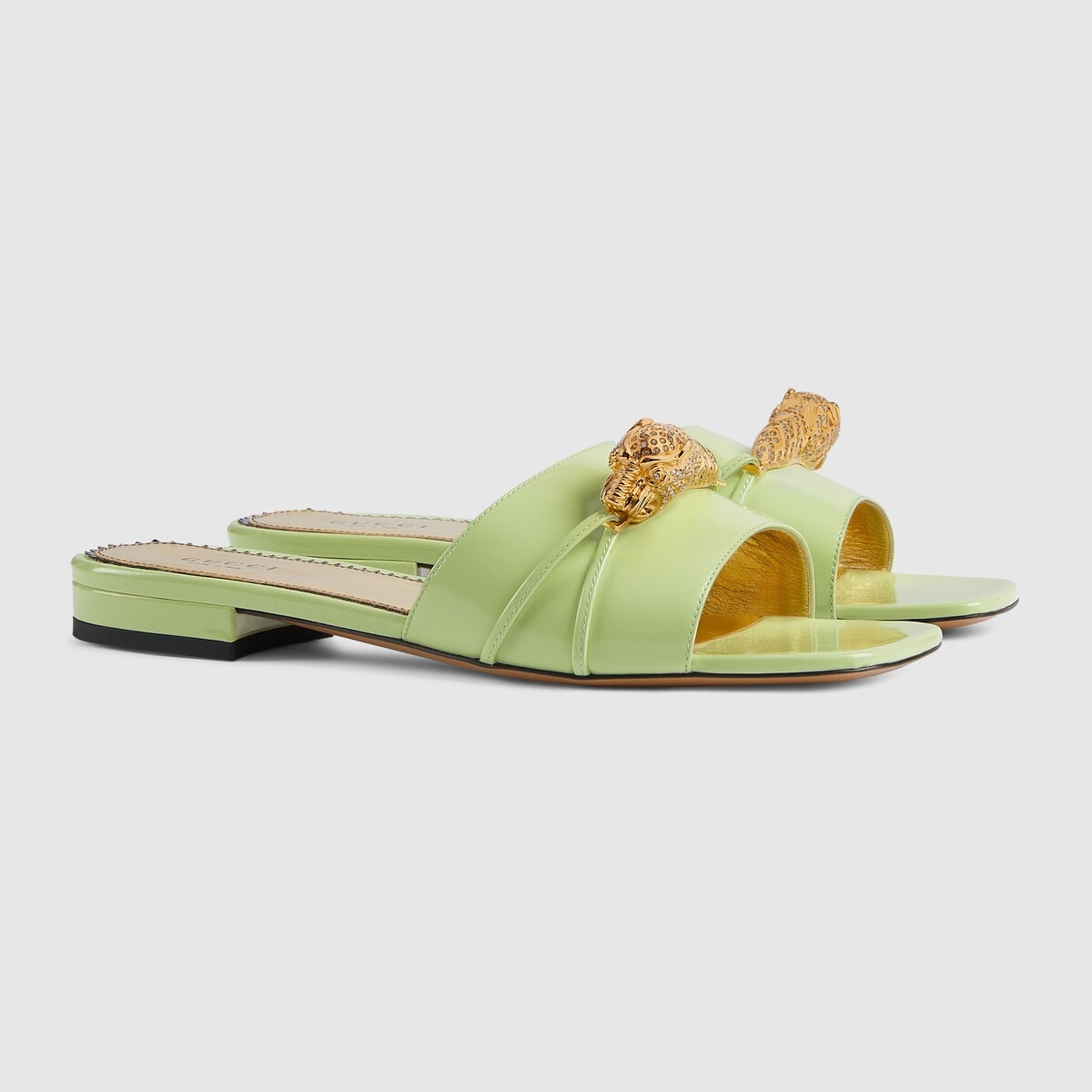 Women's slide sandal with hardware - 2