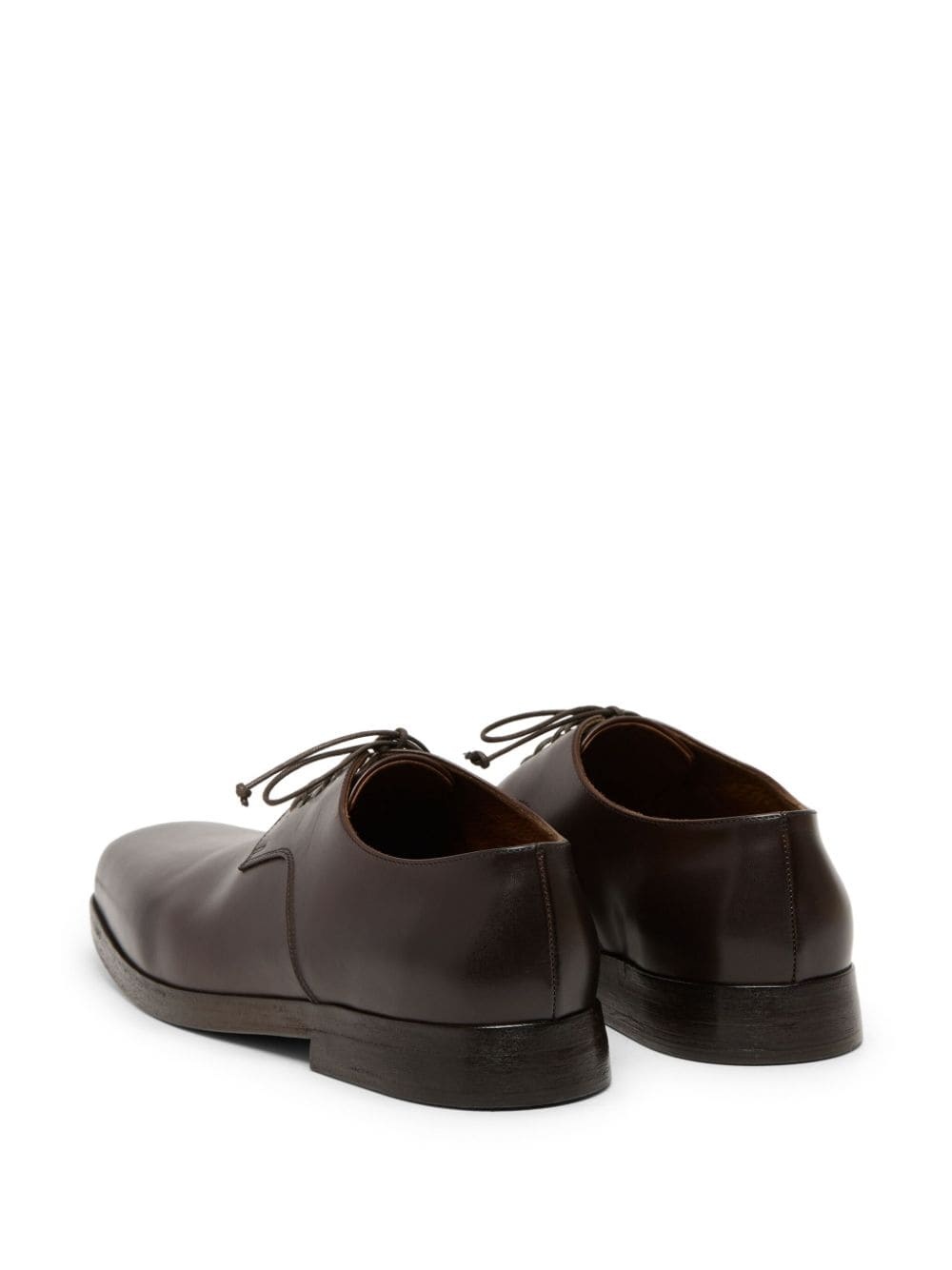 square-toe leather derby shoes - 3