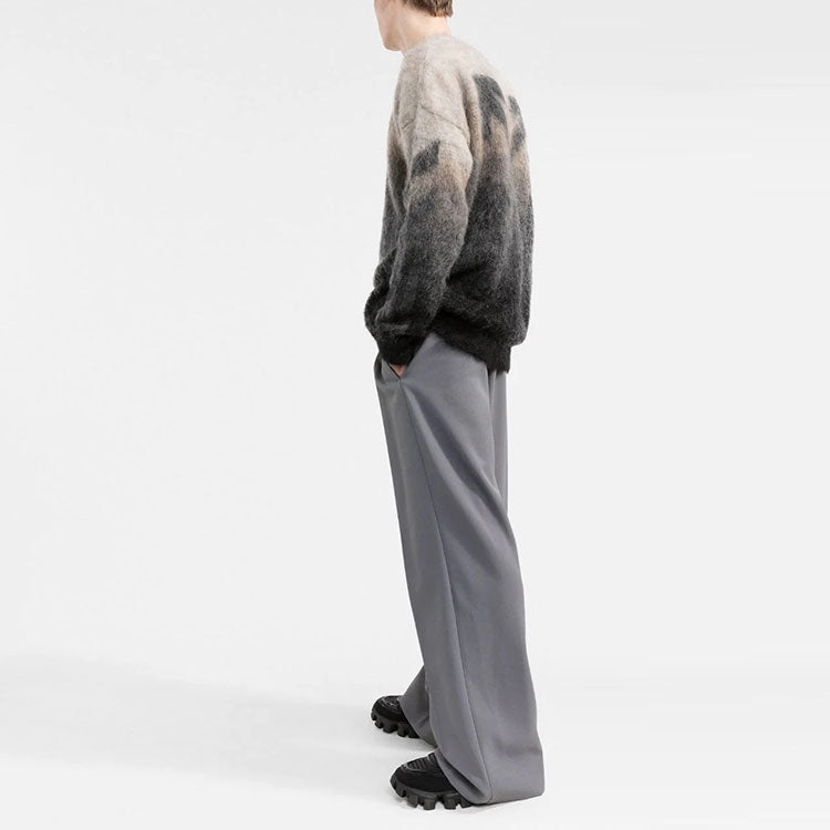Men's Off-White SS22 Round Neck Gradient Pullover Wool Sweater Gray OMHE098S22KNI0011710 - 3