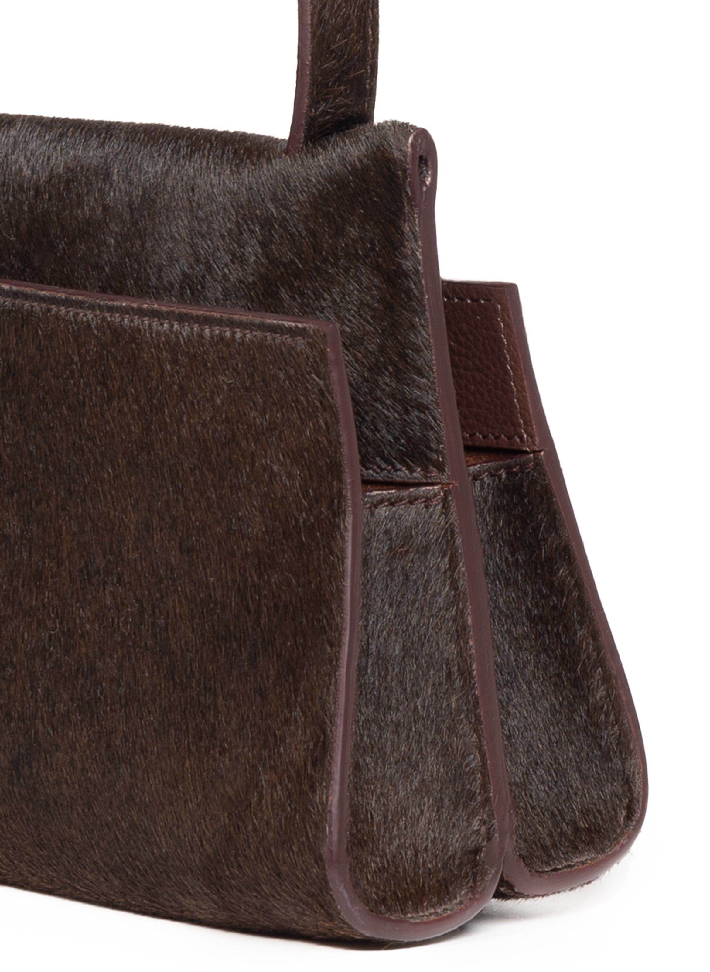 Long Papillon Calf Leather Dark Brown - 3