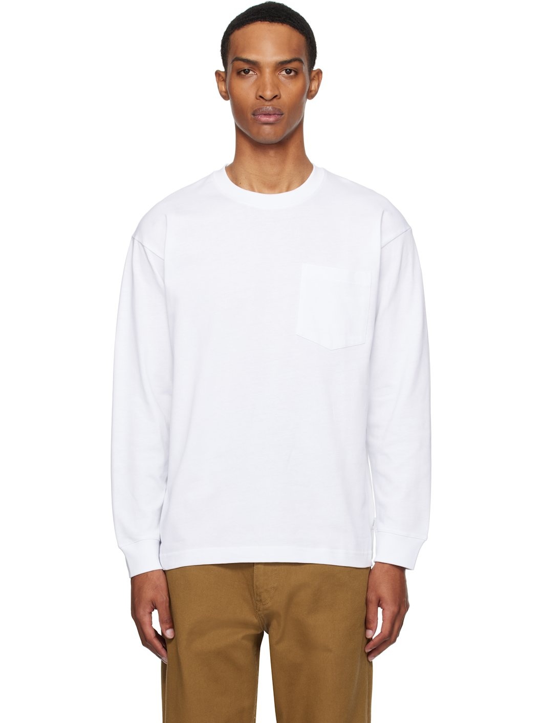 White 'Norse' Standard Heavy Loose LS T-shirt - 1