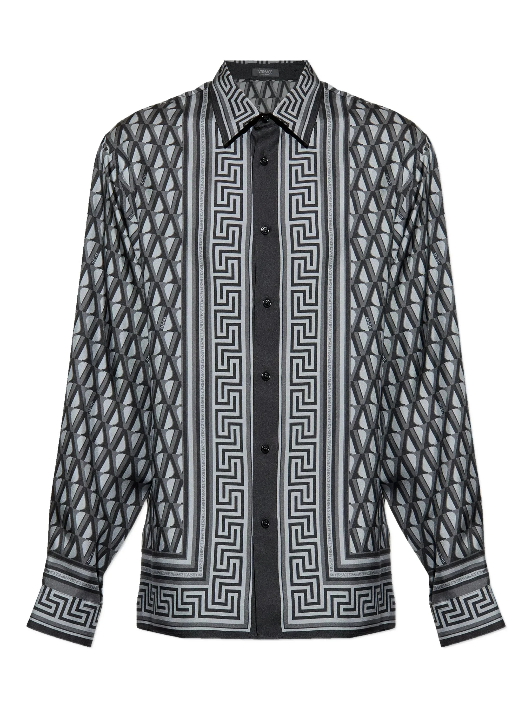 geometric-pattern shirt - 1