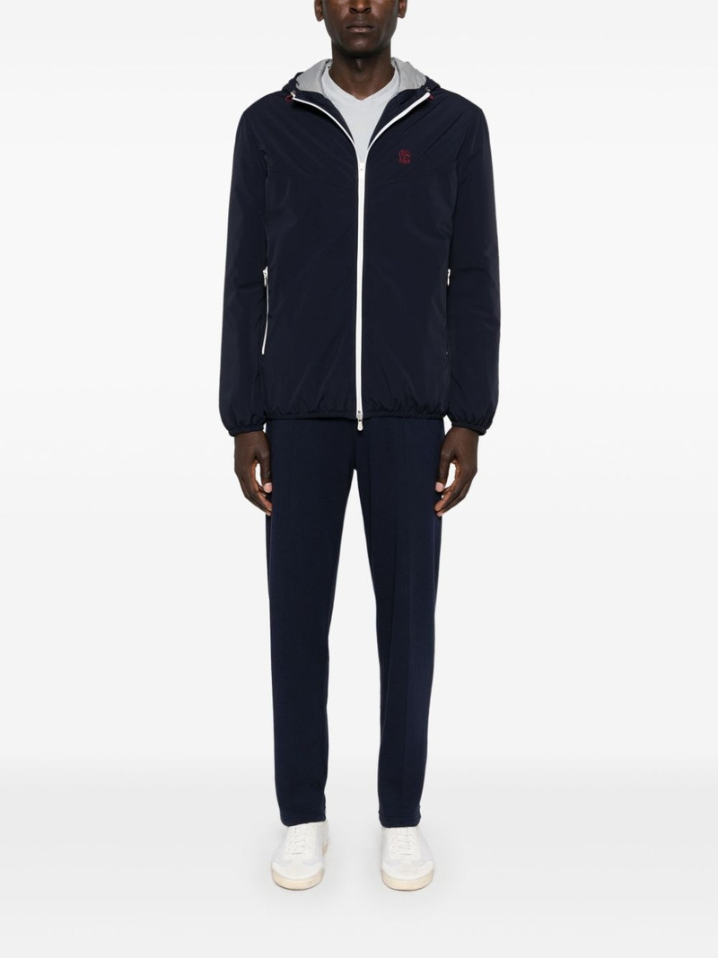 Brunello Cucinelli logo-embroidered jacket outlook