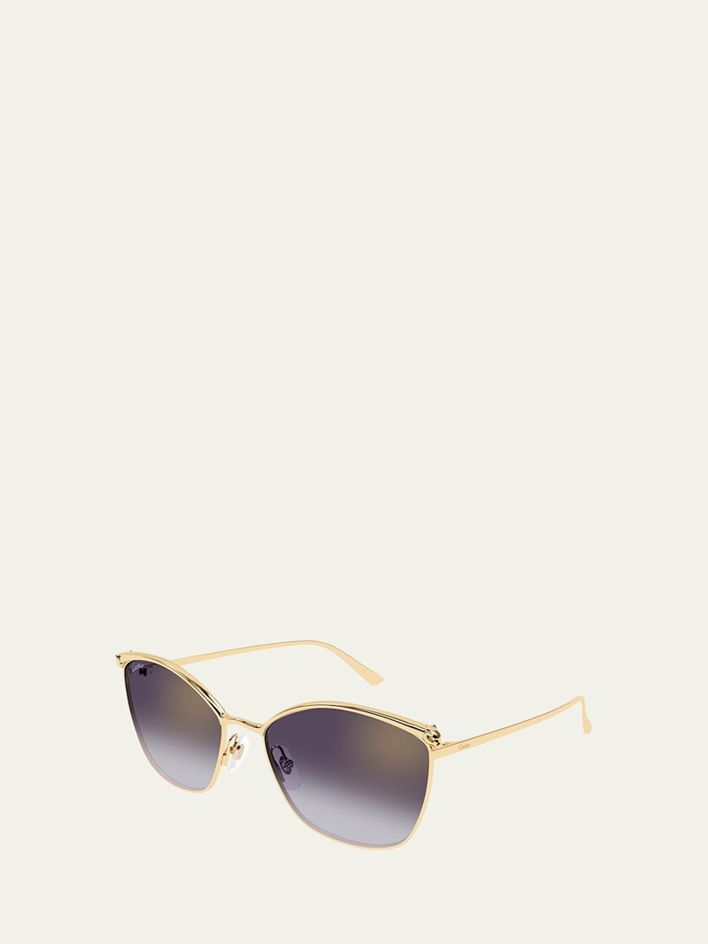 Cartier Panthère Cat-Eye Metal Sunglasses outlook