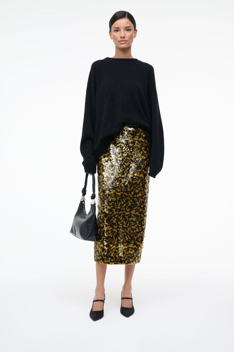 STAUD STAUD SEBASTIAN HIGH HEEL SLINGBACK BLACK SATIN outlook