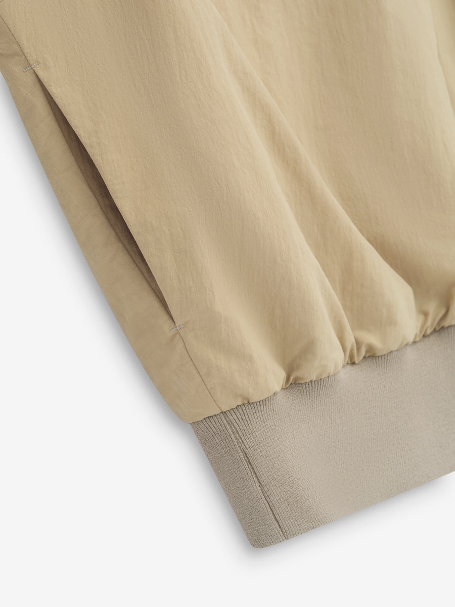 Washed Nylon Half Zip Track Jacket - 4
