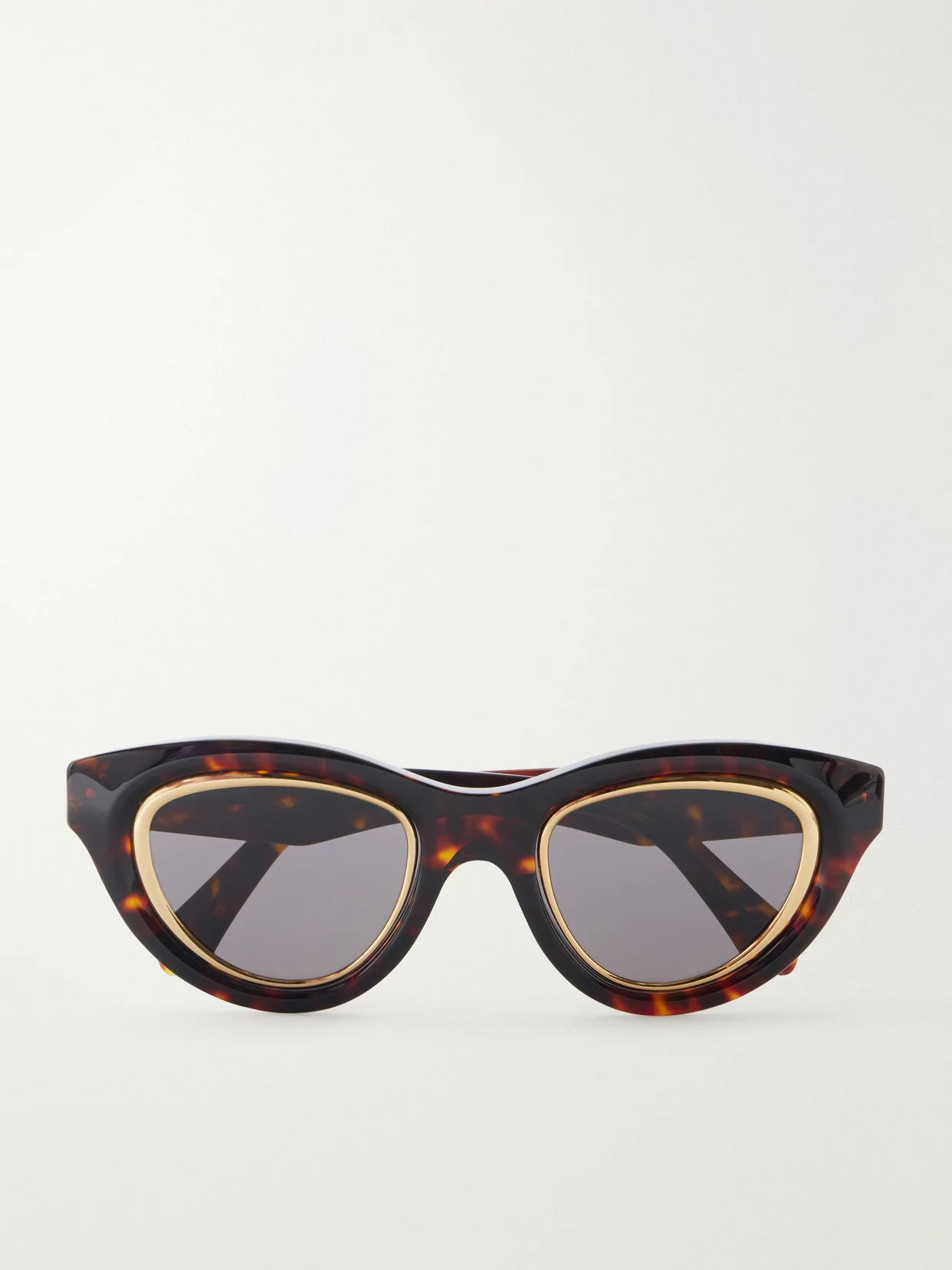 Anagram Cat-eye Tortoiseshell Acetate And Gold-tone Sunglasses - 1