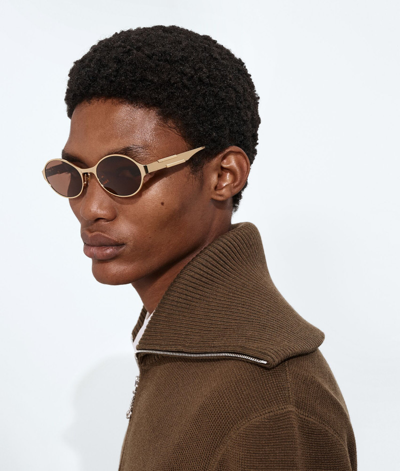 Bottega Veneta Dash Oval Sunglasses outlook