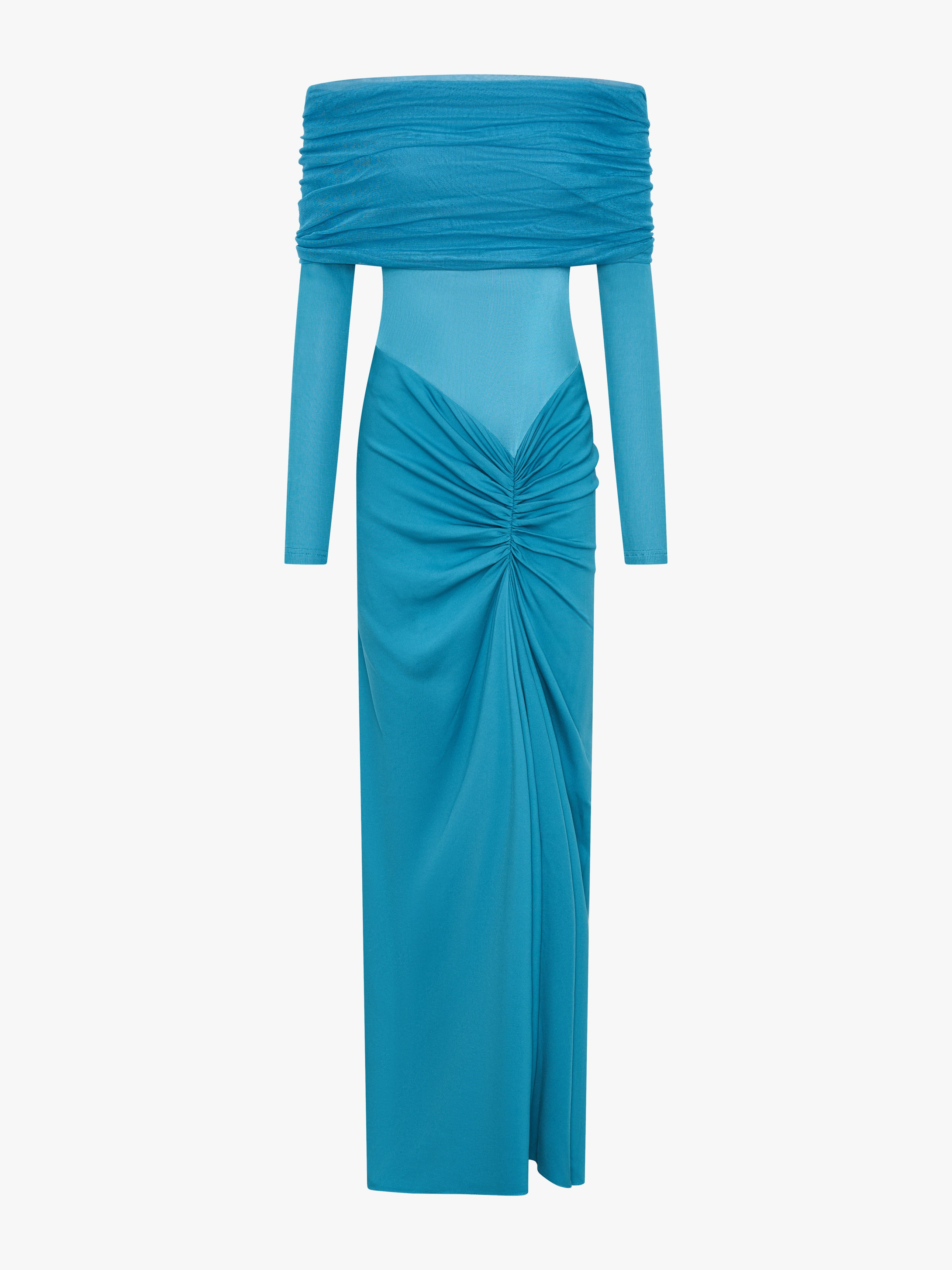 Sonora Veiled Long Sleeve Ruched Dress - 5