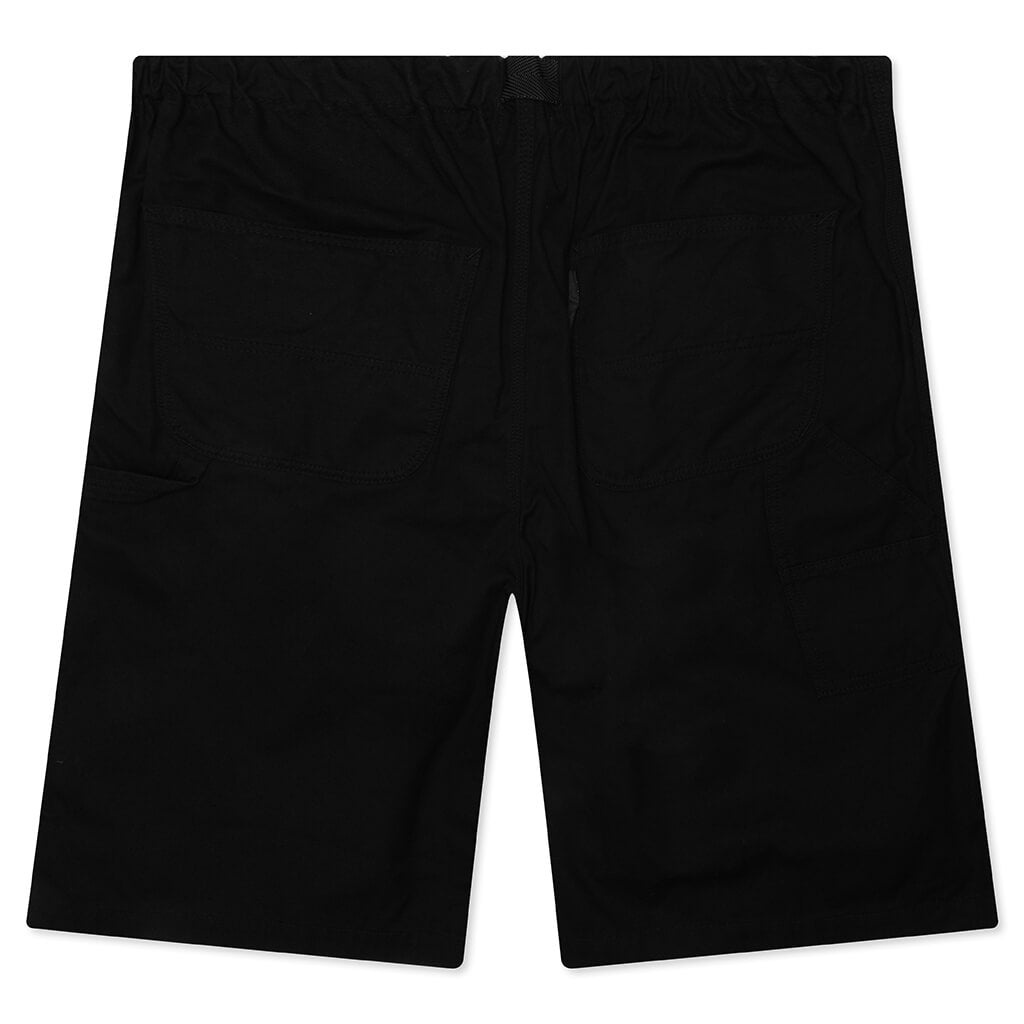 ELASTICATED WAIST UTILITY SHORTS - BLACK - 2