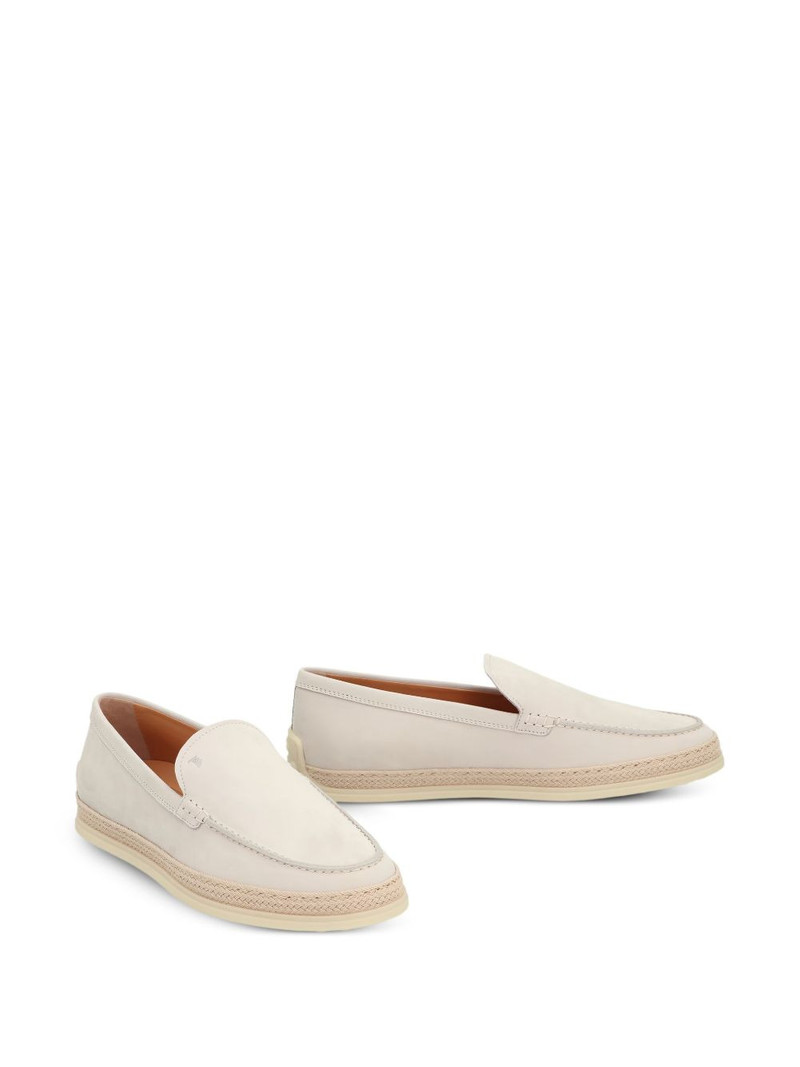 Tod's leather rope-trimmed-sole loafers outlook